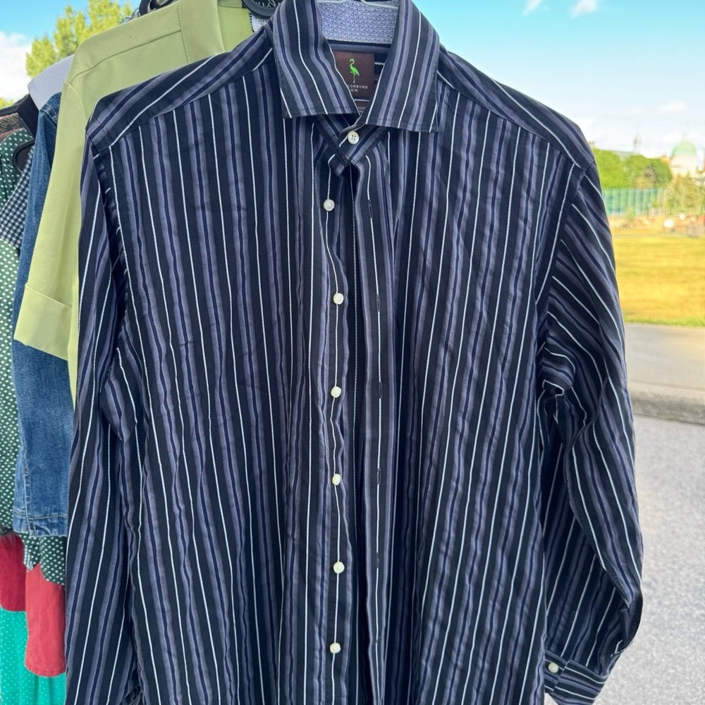 Black Striped Men's Shirt